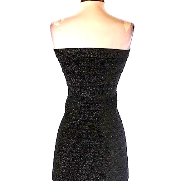 Metropark Black Sparkly Strapless Bandage Mini Dress, Women’s Size X-Small. - Picture 3 of 6